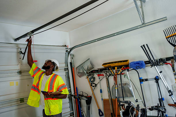 Professional Garage Door technician working in Littlefield, TX